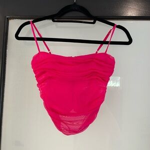Babaton Hot Pink Crop Top